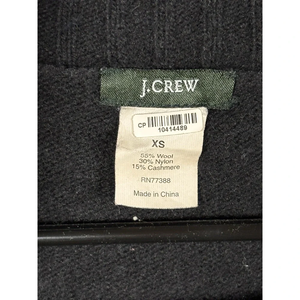 J. Crew Red Wool Cashmere LBlend‎ Shawl Neck Pullover Sweater Size Sx